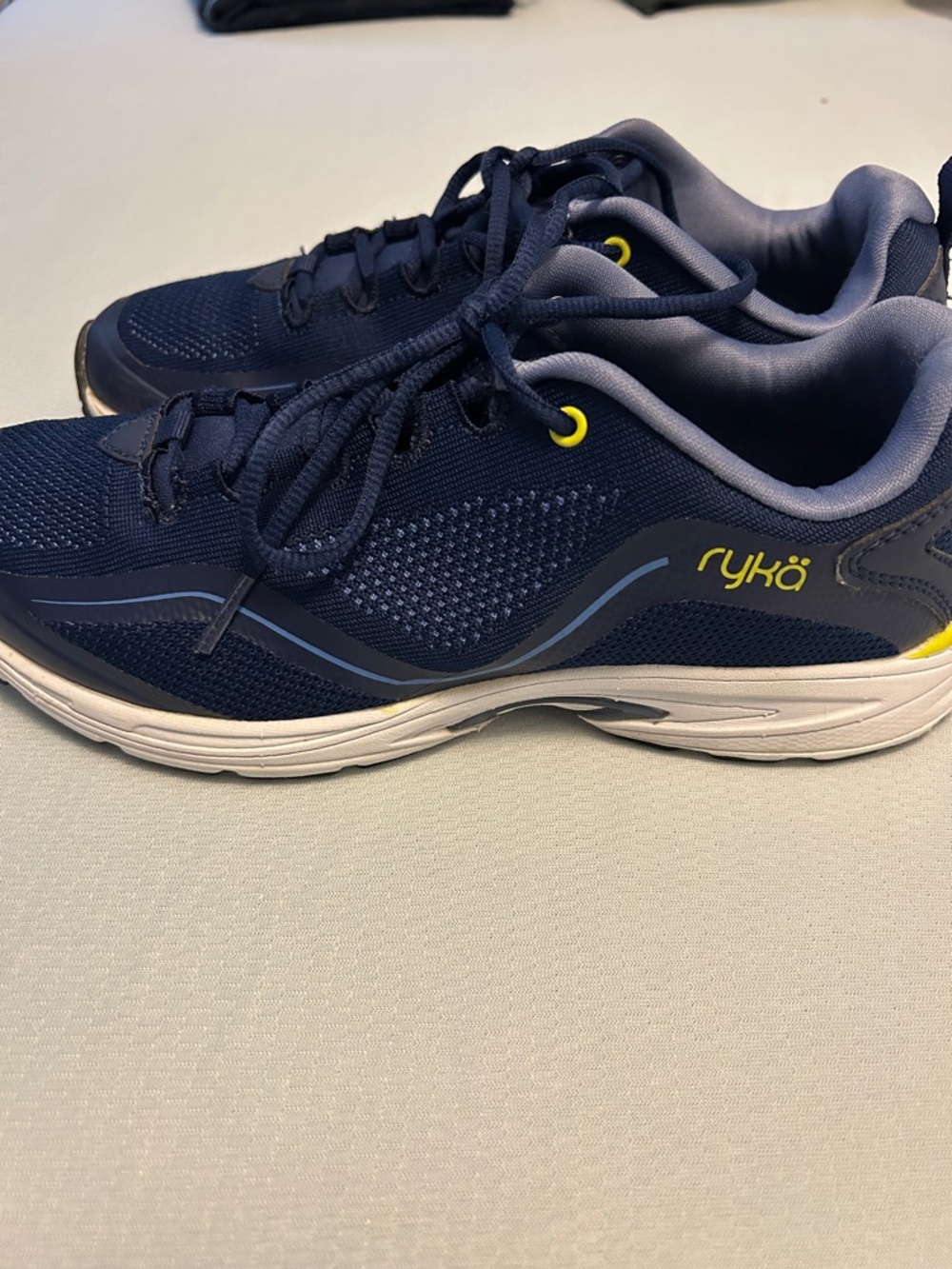 Ryka Navy and Yellow women’s Athletic Shoes 8.5M